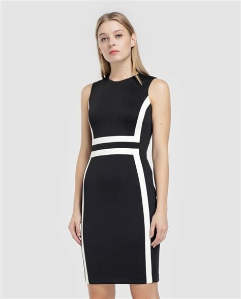 calvin klein mujeres vestido calynda bomba|calvin klein slip on dress.